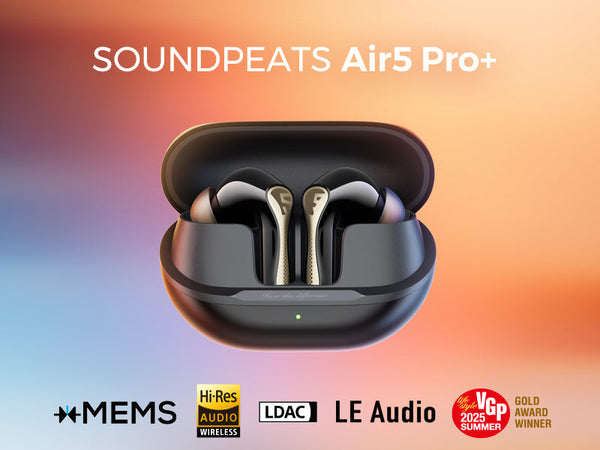 SOUNDPEATS Air5 Pro+ Debuts with xMEMS Hybrid Drivers and 55dB AI Adaptive ANC