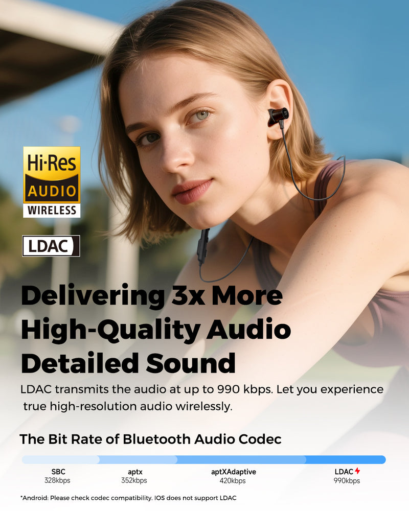 SOUNDPEATS Q40 HD Neckband Sports Bluetooth Earphone
