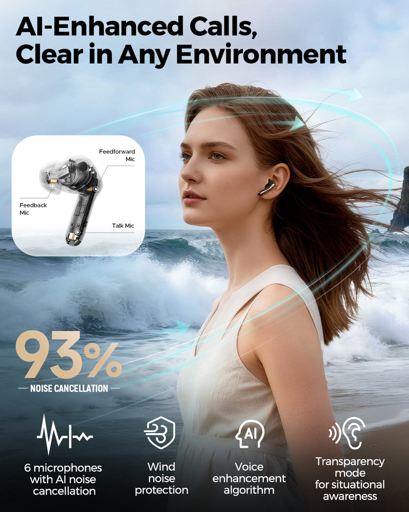 Air5 Pro+ TWS Earbuds — xMEMS + 10mm Drivers, Hi-Res Audio, LDAC & aptX Lossless