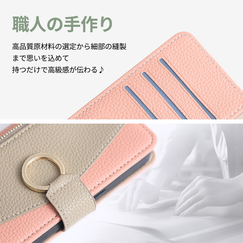 Personalized Wallet Case for iPhone 15/15 Pro ,Luxury Litchi Leather Bag Custom Design,Crossbody Zipper Purse Flip Card Pouch Cover with Long Shoulder Strap