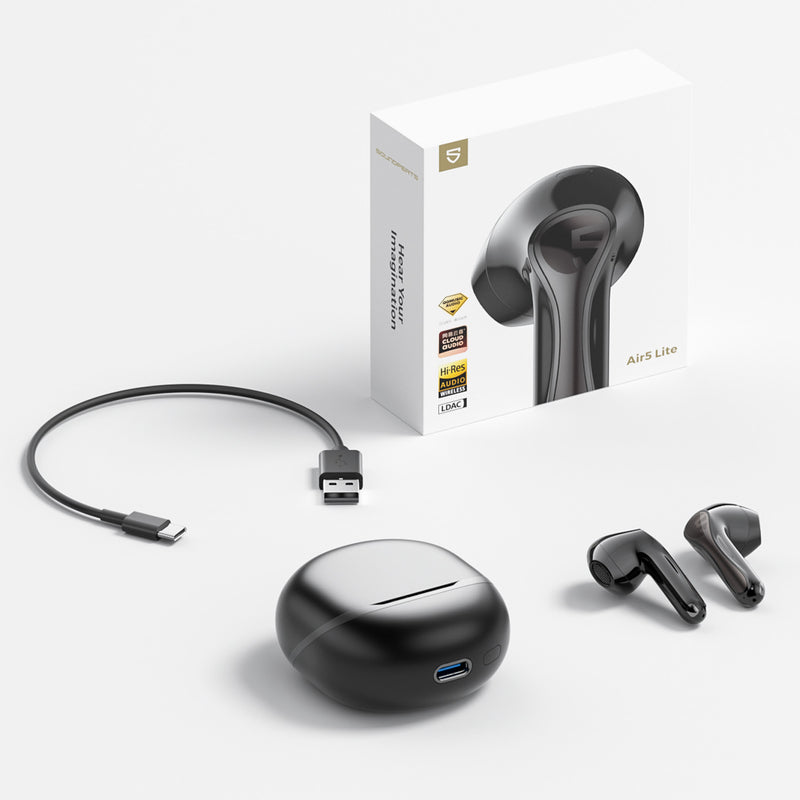 SoundPEATS Air5 Lite: Semi-in-ear Wireless Earbuds with Hi-Res LDAC Audio